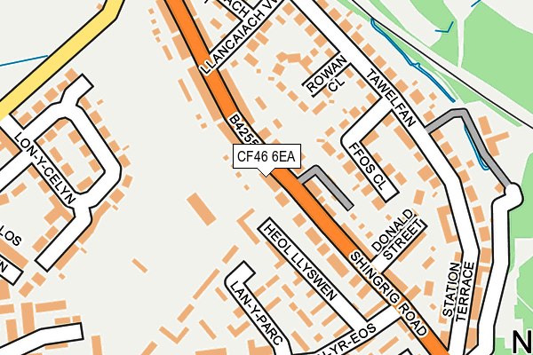 CF46 6EA map - OS OpenMap – Local (Ordnance Survey)