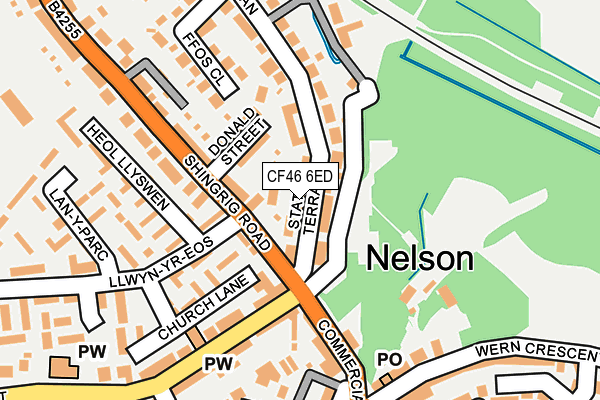 CF46 6ED map - OS OpenMap – Local (Ordnance Survey)