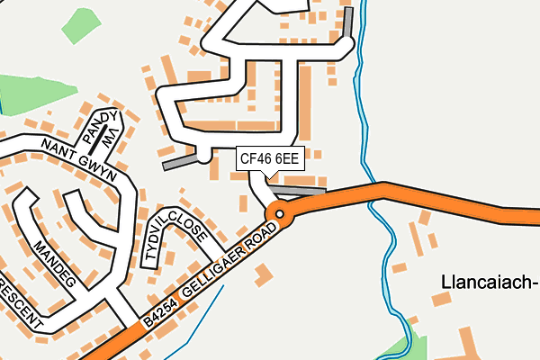 CF46 6EE map - OS OpenMap – Local (Ordnance Survey)
