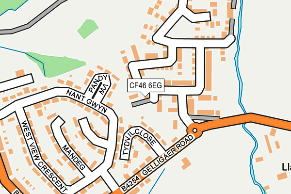 CF46 6EG map - OS OpenMap – Local (Ordnance Survey)