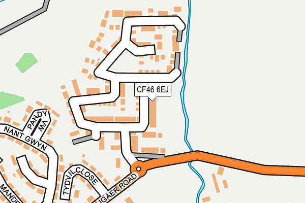 CF46 6EJ map - OS OpenMap – Local (Ordnance Survey)