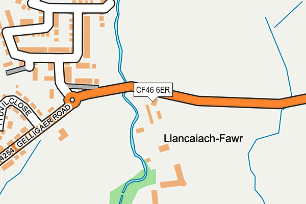 CF46 6ER map - OS OpenMap – Local (Ordnance Survey)