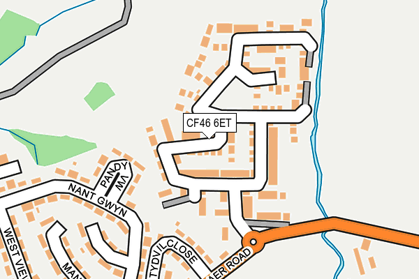 CF46 6ET map - OS OpenMap – Local (Ordnance Survey)