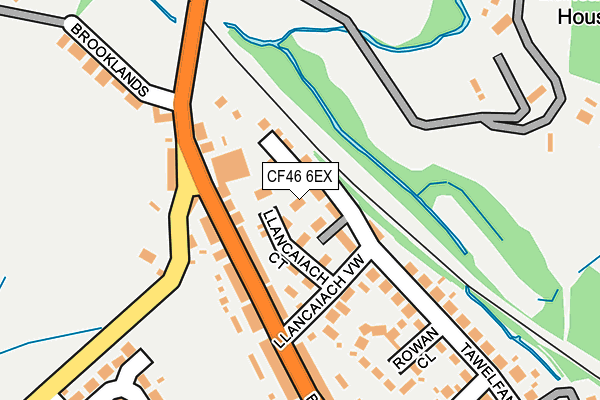 CF46 6EX map - OS OpenMap – Local (Ordnance Survey)