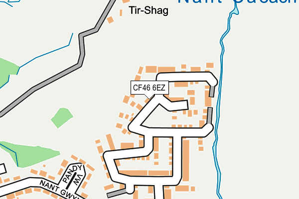 CF46 6EZ map - OS OpenMap – Local (Ordnance Survey)