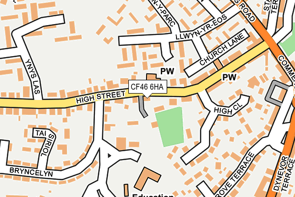 CF46 6HA map - OS OpenMap – Local (Ordnance Survey)