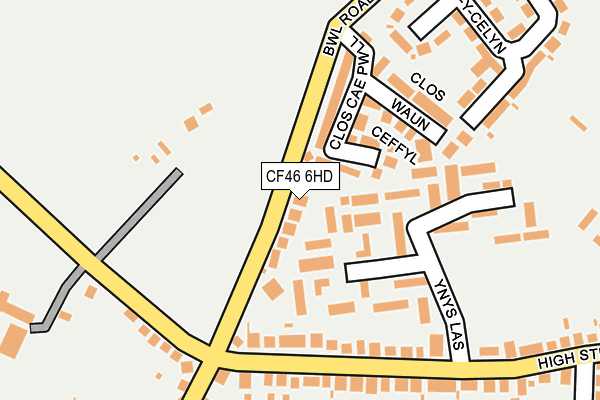 CF46 6HD map - OS OpenMap – Local (Ordnance Survey)