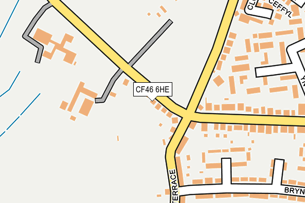 CF46 6HE map - OS OpenMap – Local (Ordnance Survey)