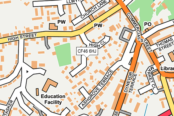 CF46 6HJ map - OS OpenMap – Local (Ordnance Survey)