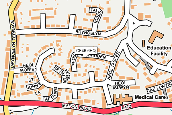CF46 6HQ map - OS OpenMap – Local (Ordnance Survey)