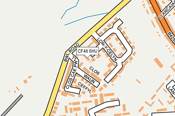 CF46 6HU map - OS OpenMap – Local (Ordnance Survey)