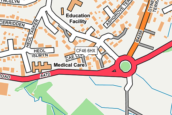 CF46 6HX map - OS OpenMap – Local (Ordnance Survey)