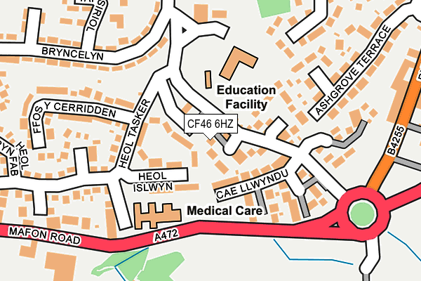 CF46 6HZ map - OS OpenMap – Local (Ordnance Survey)