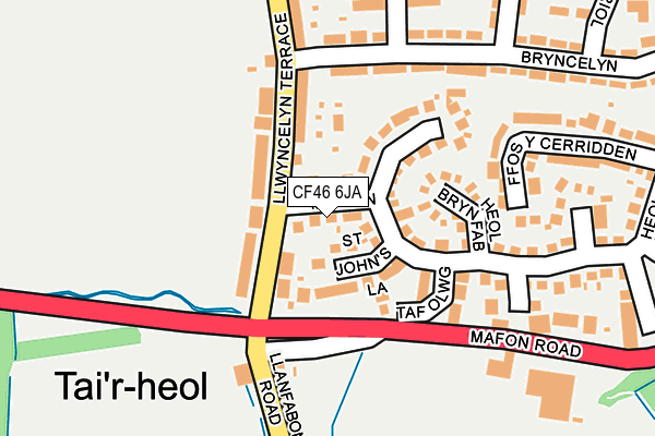 CF46 6JA map - OS OpenMap – Local (Ordnance Survey)