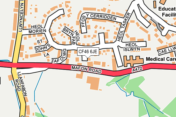 CF46 6JE map - OS OpenMap – Local (Ordnance Survey)