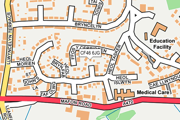 CF46 6JG map - OS OpenMap – Local (Ordnance Survey)
