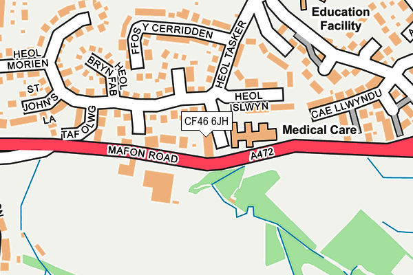CF46 6JH map - OS OpenMap – Local (Ordnance Survey)