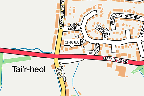 CF46 6JJ map - OS OpenMap – Local (Ordnance Survey)