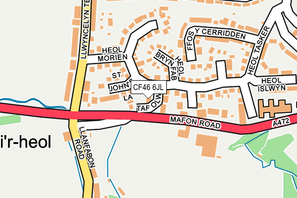 CF46 6JL map - OS OpenMap – Local (Ordnance Survey)
