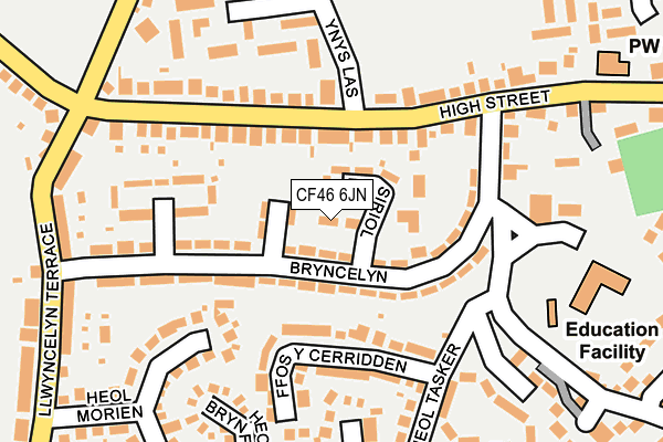 CF46 6JN map - OS OpenMap – Local (Ordnance Survey)