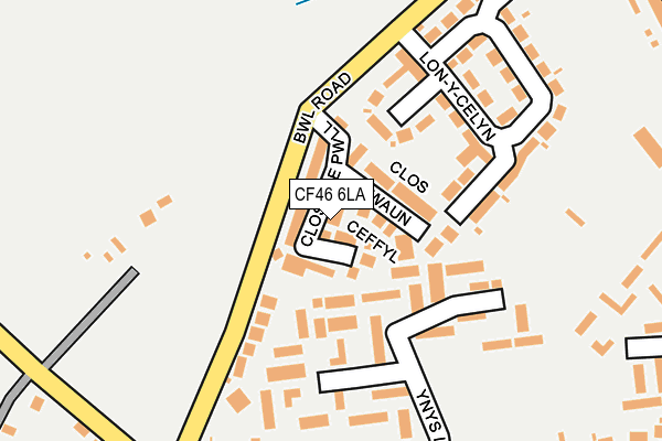 CF46 6LA map - OS OpenMap – Local (Ordnance Survey)