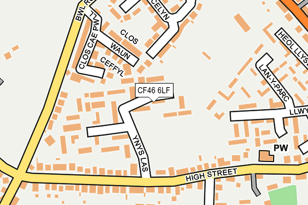 CF46 6LF map - OS OpenMap – Local (Ordnance Survey)