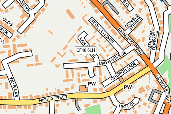 CF46 6LH map - OS OpenMap – Local (Ordnance Survey)