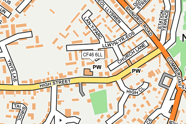 CF46 6LL map - OS OpenMap – Local (Ordnance Survey)
