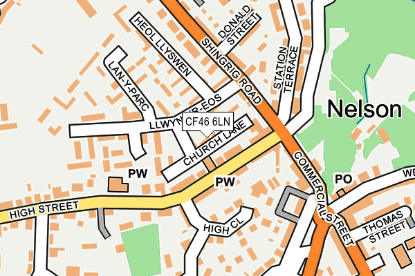 CF46 6LN map - OS OpenMap – Local (Ordnance Survey)