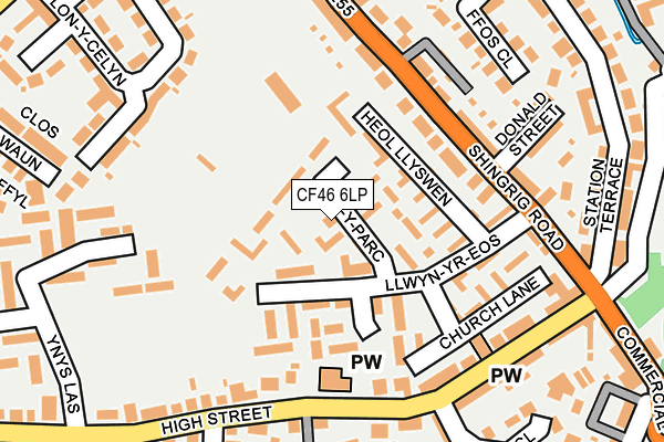 CF46 6LP map - OS OpenMap – Local (Ordnance Survey)