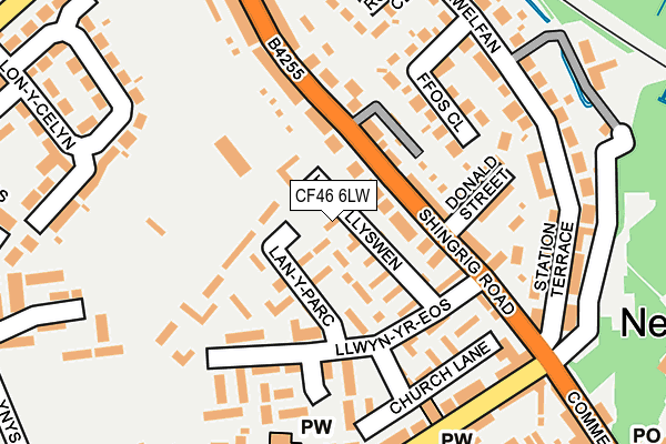 CF46 6LW map - OS OpenMap – Local (Ordnance Survey)