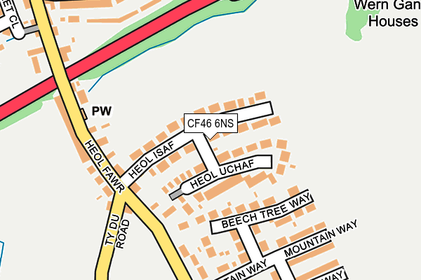 CF46 6NS map - OS OpenMap – Local (Ordnance Survey)