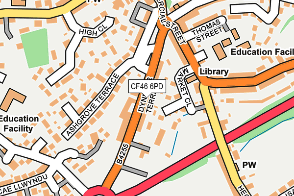 CF46 6PD map - OS OpenMap – Local (Ordnance Survey)