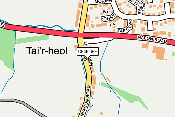 CF46 6PF map - OS OpenMap – Local (Ordnance Survey)