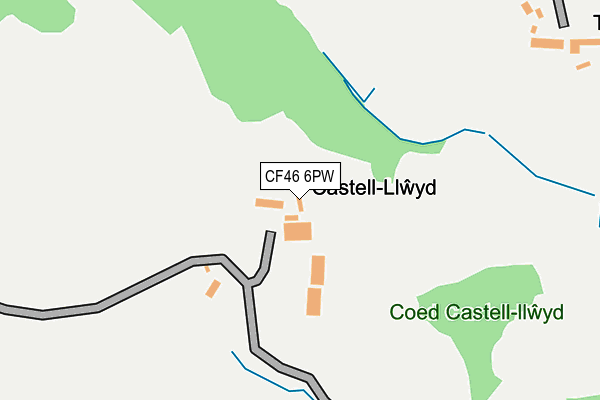 CF46 6PW map - OS OpenMap – Local (Ordnance Survey)