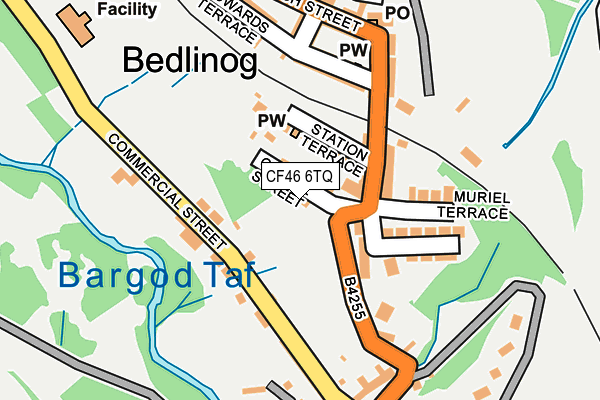 CF46 6TQ map - OS OpenMap – Local (Ordnance Survey)