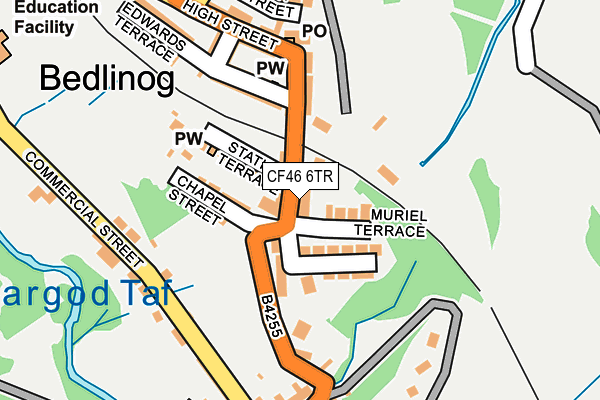 CF46 6TR map - OS OpenMap – Local (Ordnance Survey)