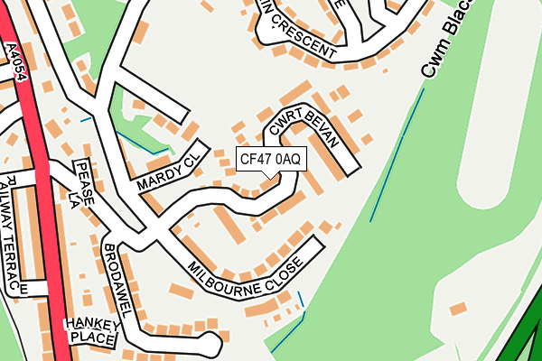 CF47 0AQ map - OS OpenMap – Local (Ordnance Survey)
