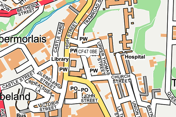 CF47 0BE map - OS OpenMap – Local (Ordnance Survey)