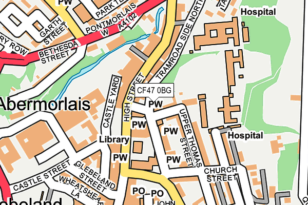 CF47 0BG map - OS OpenMap – Local (Ordnance Survey)