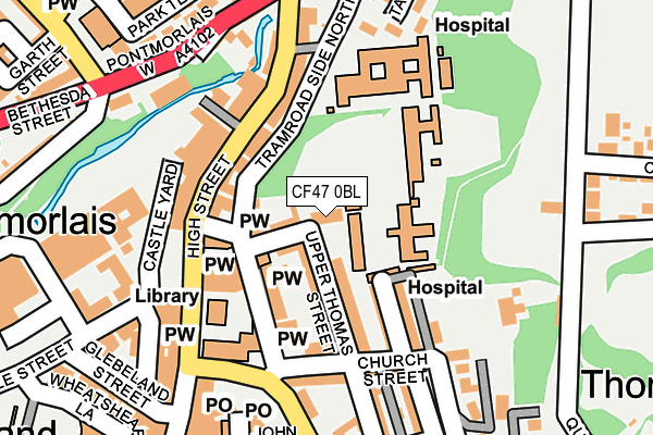 CF47 0BL map - OS OpenMap – Local (Ordnance Survey)