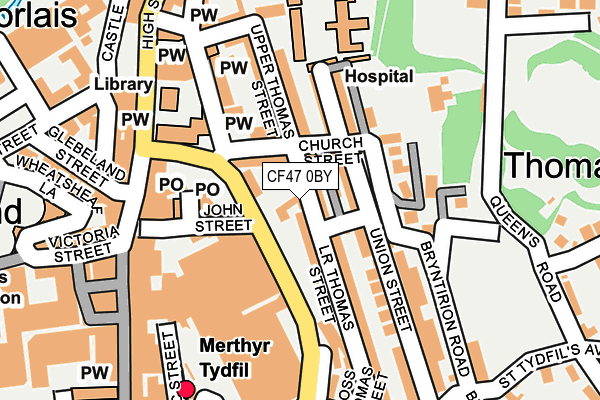 CF47 0BY map - OS OpenMap – Local (Ordnance Survey)