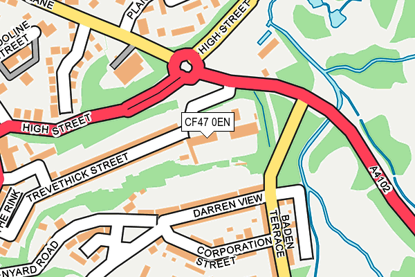CF47 0EN map - OS OpenMap – Local (Ordnance Survey)