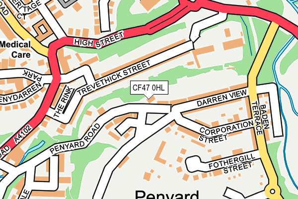 CF47 0HL map - OS OpenMap – Local (Ordnance Survey)