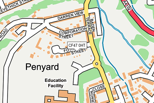 CF47 0HT map - OS OpenMap – Local (Ordnance Survey)