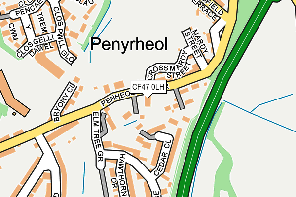 CF47 0LH map - OS OpenMap – Local (Ordnance Survey)