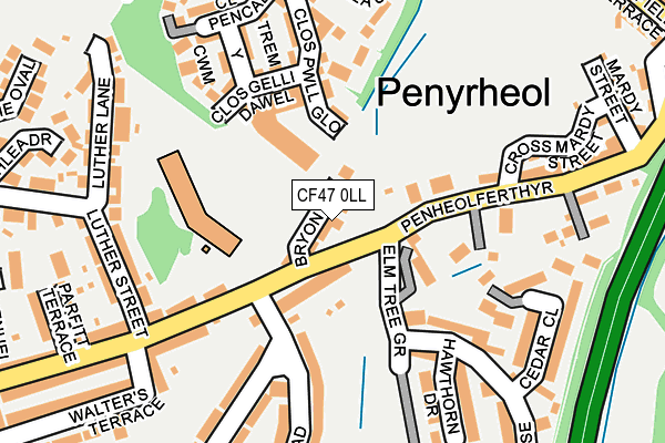 CF47 0LL map - OS OpenMap – Local (Ordnance Survey)