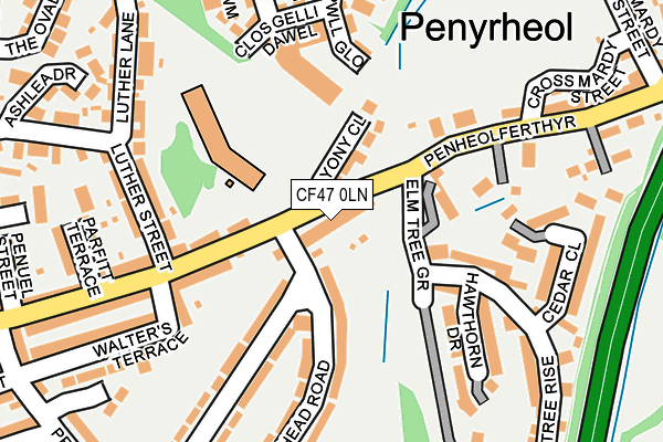 CF47 0LN map - OS OpenMap – Local (Ordnance Survey)