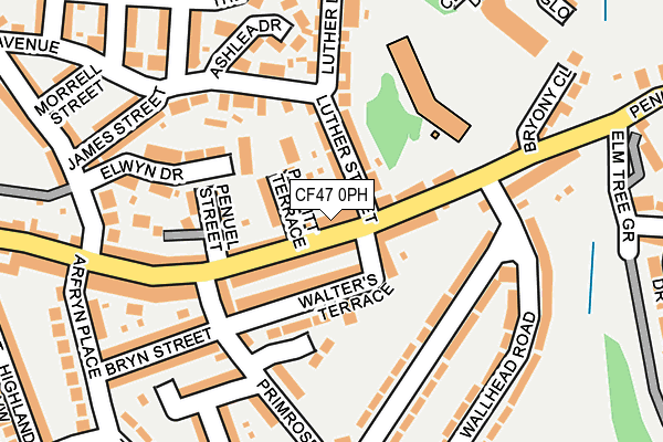 CF47 0PH map - OS OpenMap – Local (Ordnance Survey)