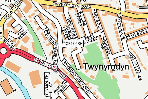 CF47 0RH map - OS OpenMap – Local (Ordnance Survey)